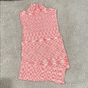 superdown Pink & White Ribbed Sleeveless Top